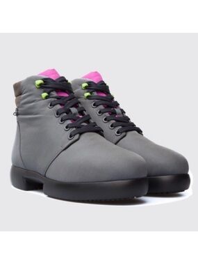 Camper Fiss Grey Lace Up Ski Tech Waterproof Rain Snow Ankle Winter Boots 7